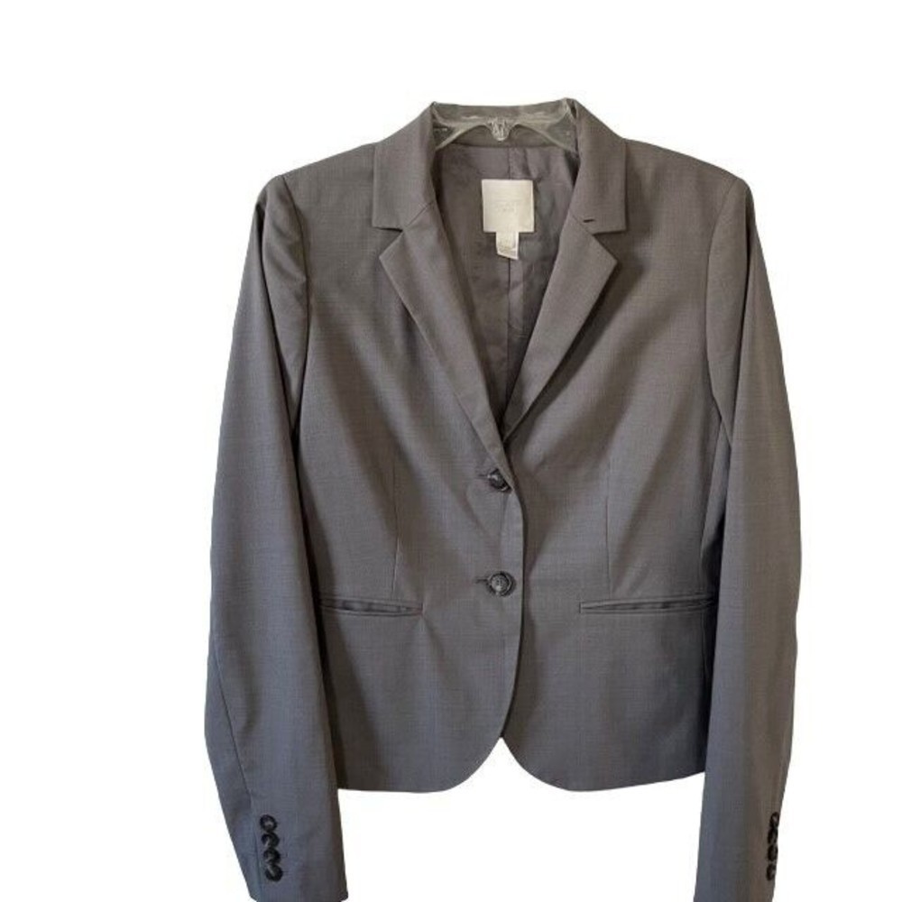 J. Crew Gray Stretch Wool Blazer Size 6 Tall